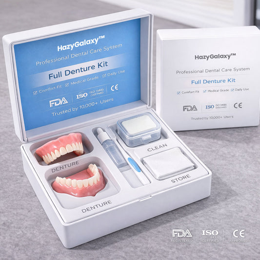 ⚡ ENDS TODAY 81%OFF🦷 HazyGalaxy™ Custom-Fit Dentures
